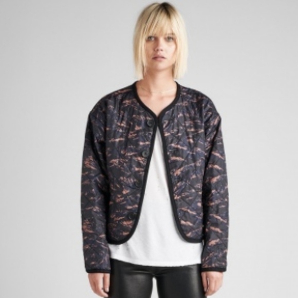 HUDSON LOS ANGELES Reversible Black/Brown Quilted Barn Jacket - Picture 2 of 12